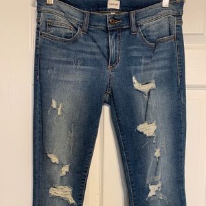 Sneak Peek  Distressed Jeans Sz 9